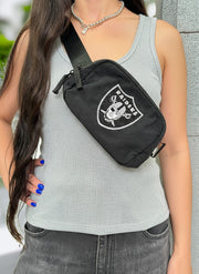 Logo Belt Bag with Rhinestones